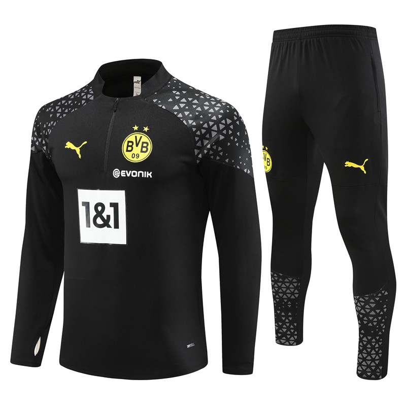 Dortmund 23-24 Kids Long Sleeve Training Set Black